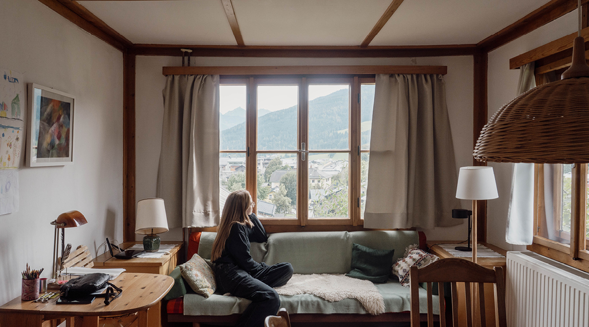 Blick auf die Sitzbank im Esszimmer 