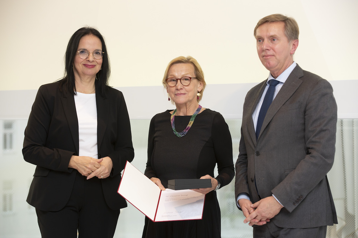 Staatssekretärin  Andrea Mayer, Christine Zwingl, Präsident Christoph Bazil;  Foto: Bundesdenkmalamt, Bettina Neubauer-Pregl
