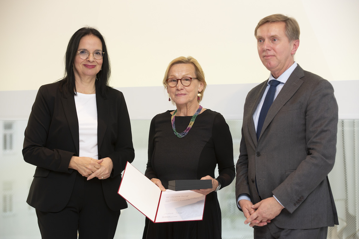 Staatssekretärin Andrea Mayer, Christine Zwingl, Präsident Christoph Bazil;  Foto: Bundesdenkmalamt, Bettina Neubauer-Pregl